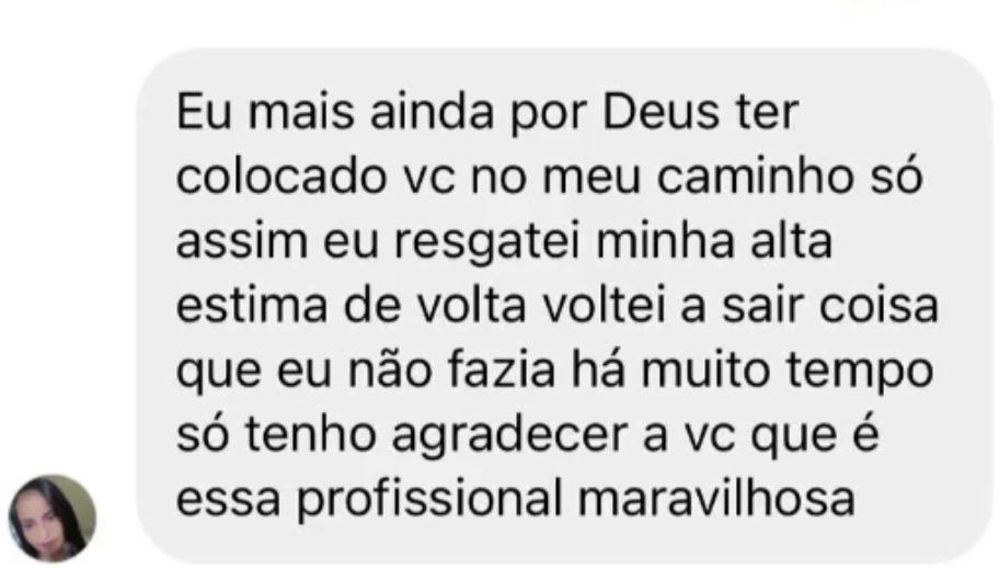 Print de WhatsApp de paciente fidelizada