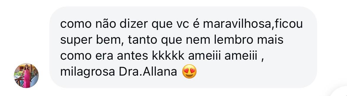 Print de WhatsApp de paciente fidelizada