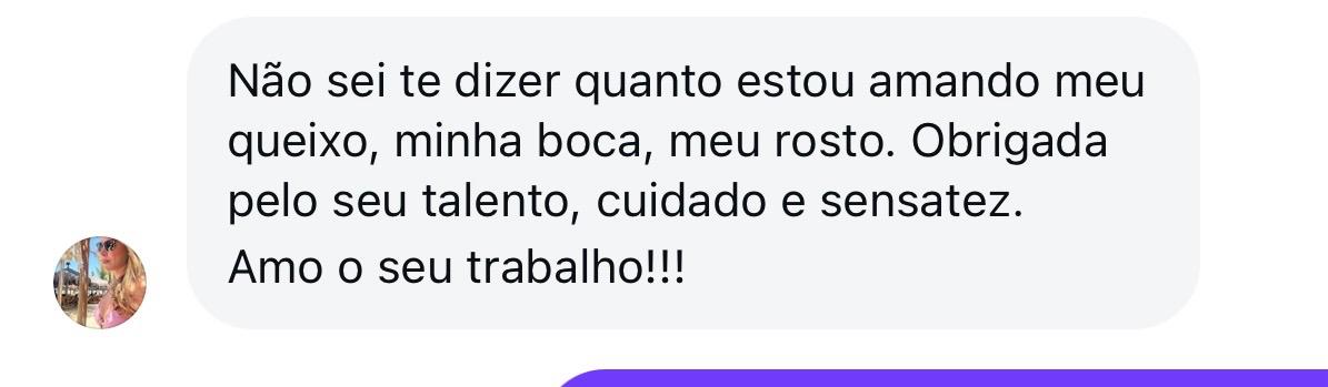 Print de WhatsApp de paciente com resultado natural